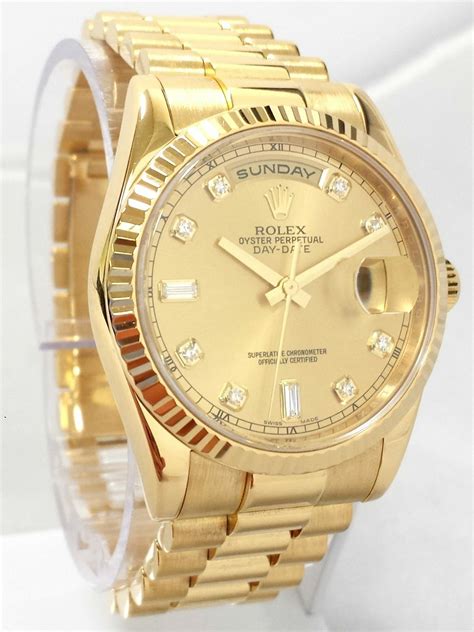 rolex 18 k gold presidental watch|Rolex day date watch.